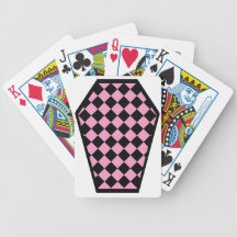 Cartes de jeu (roses) de bois d'ébène de Damier