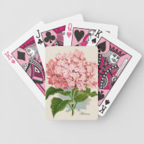 Cartes de jeu roses d'hortensia jeux de cartes