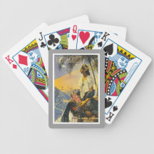 Cartes de jeu vintages de voyage de Veracruz Mexiq Jeux De Cartes