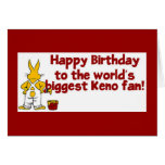 Cartes de Keno : Fan de Keno de joyeux anniversair