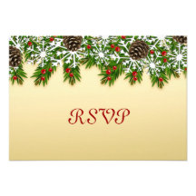 Cartes de la scène RSVP d'hiver Carton D'invitation