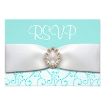 Cartes de mariage bleues de RSVP Carton D'invitation