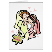 Cartes de mariage lesbiennes gaies personnalisable