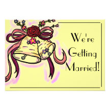 Cartes de mariage simples personnalisables de cloc invitations personnalisées