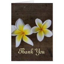 Cartes de Merci de mariage de Frangipani