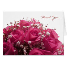 Cartes de Merci de roses de mariage