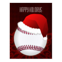 cartes de Noël de joueur de baseball Carte Postale