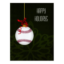 cartes de Noël de joueur de baseball Cartes Postales