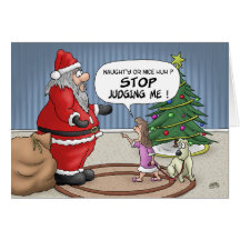 Cartes de Noël drôles : Cessez le jugement