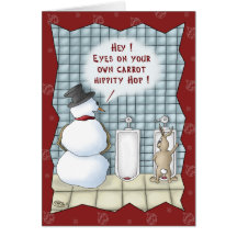 Cartes de Noël drôles : Intimité svp