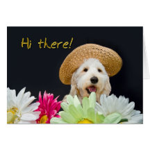 Cartes de note de jardin - fleurs de chiot