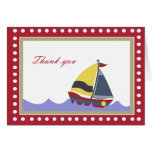 Cartes de note de Merci de bateau à voile de navig