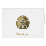 Cartes de note de Merci du dollar de sable d'or