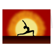 Cartes de note de Sunririse de silhouette de pose 