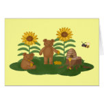 Cartes de note d'ours de miel