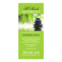 Cartes de support de menu d'esthétique double cartes customisées