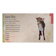 Cartes de visite assez roses de Boho de faon Cartes De Visite Personnelles