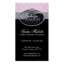 Cartes de visite chics de salon et de spa cartes de visite personnelles