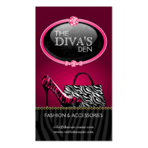 Cartes de visite chics et impertinents de mode cartes de visite personnelles