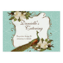 Cartes de visite - damassé florale de magnolia de  cartes de visite professionnelles