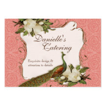 Cartes de visite - damassé florale de magnolia de  modèles de cartes de visite