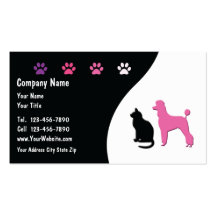 Cartes de visite d'animal familier cartes de visite professionnelles