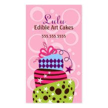 Cartes de visite de boulangerie d'art de gâteau cartes de visite personnelles