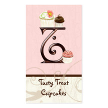 Cartes de visite de boulangerie de dessert de mono modèles de cartes de visite