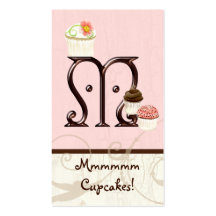 Cartes de visite de boulangerie de dessert de mono cartes de visite professionnelles