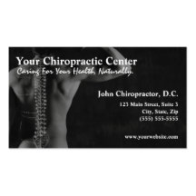 Cartes de visite de chiropractie de chiroprakteur carte de visite