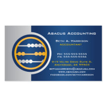 Cartes de visite de comptabilité d'abaque modèles de cartes de visite