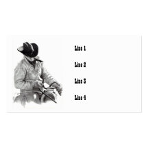 CARTES DE VISITE DE COWBOY/HORSEBACK/ART CARTES DE VISITE PROFESSIONNELLES