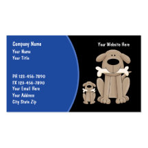 Cartes de visite de formation de chien cartes de visite professionnelles