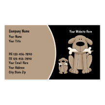 Cartes de visite de formation de chien cartes de visite professionnelles