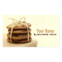 Cartes de visite de gâteaux aux pépites de chocola modèle de carte de visite
