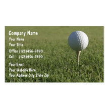 Cartes de visite de golf modèles de cartes de visite