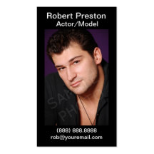 Cartes de visite de Headshot d'acteur Modèles De Cartes De Visite
