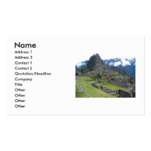 Cartes de visite de Machu Picchu Modèles De Cartes De Visite