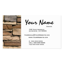 Cartes de visite de maçonnerie en pierre cartes de visite professionnelles