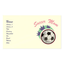 Cartes de visite de maman du football cartes de visite personnelles