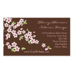 Cartes de visite de rose et de fleurs de cerisier  cartes de visite personnelles