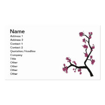 Cartes de visite de Sakura Modèles De Cartes De Visite