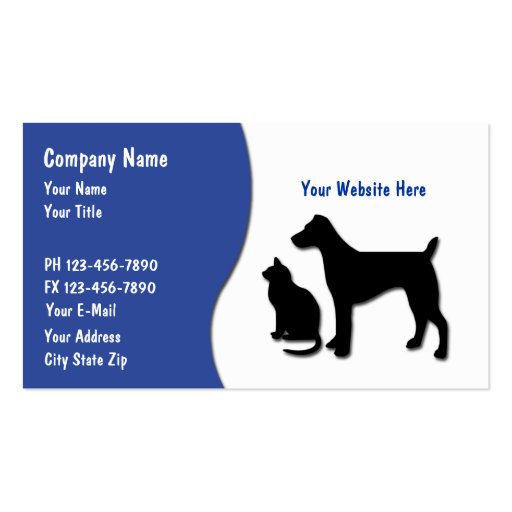 Cartes de visite de soin des animaux familiers carte de visite