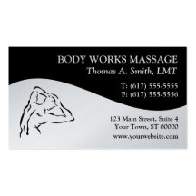 Cartes de visite de thérapie de massage cartes de visite professionnelles