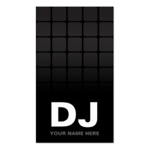 Cartes de visite du DJ de gradient de techno Carte De Visite