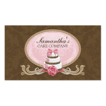 Cartes de visite élégants de boulangerie de gâteau cartes de visite professionnelles
