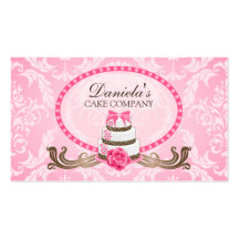 Cartes de visite élégants de damassé de boulangeri cartes de visite personnelles