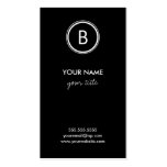 Cartes de visite élégants de monogramme de zèbre cartes de visite professionnelles