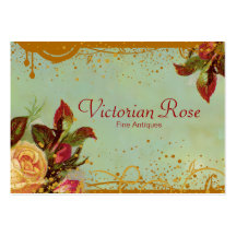 Cartes de visite élégants de rose victorien carte de visite