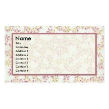 Cartes de visite floraux de crème et de prune cartes de visite personnelles